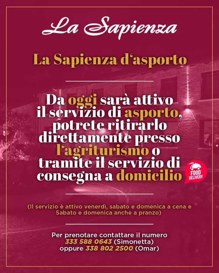 La Sapienza d’asporto