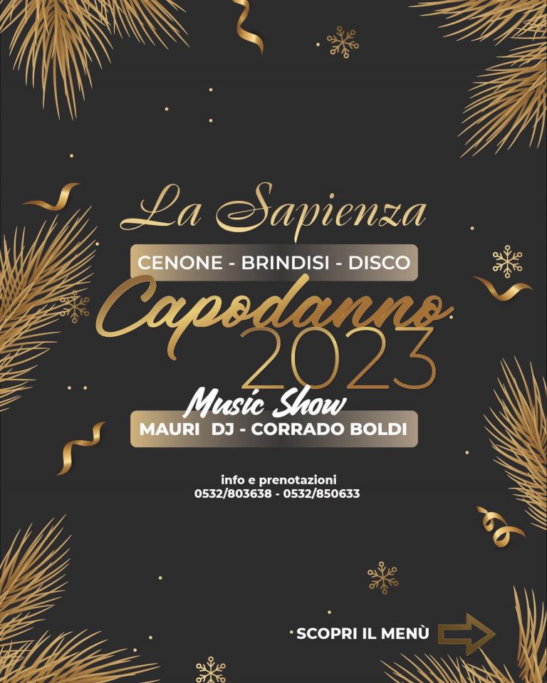 Menù di Capodanno 2023 Agriturismo Ferrara La Sapienza