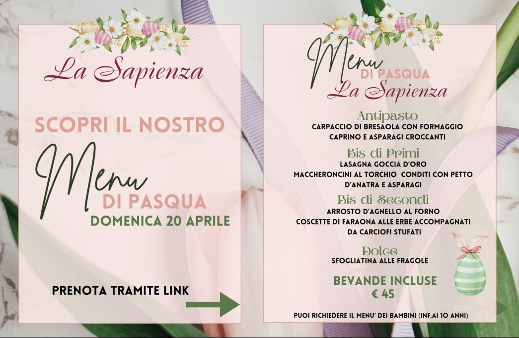 Menù di Pasqua 2025